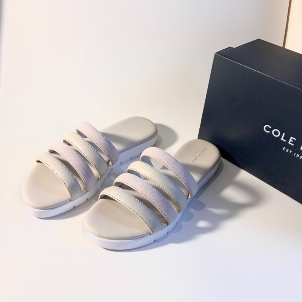 COLE HAAN ZEROGRAND SUEDE STRAPPY SLIDE SANDALS 8 - Picture 11 of 11